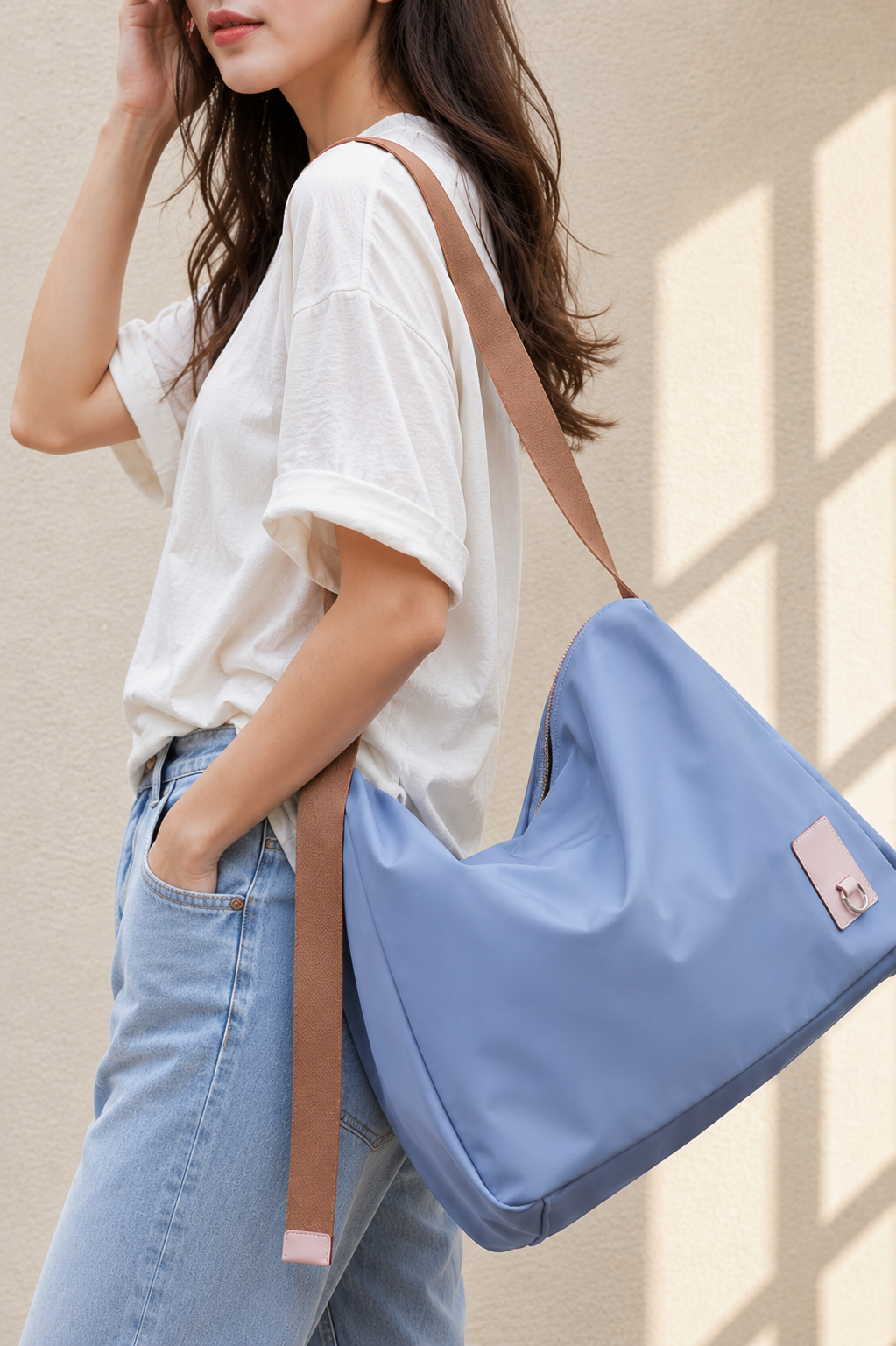 Everyday Luxe Oxford Hobo Shoulder Bag