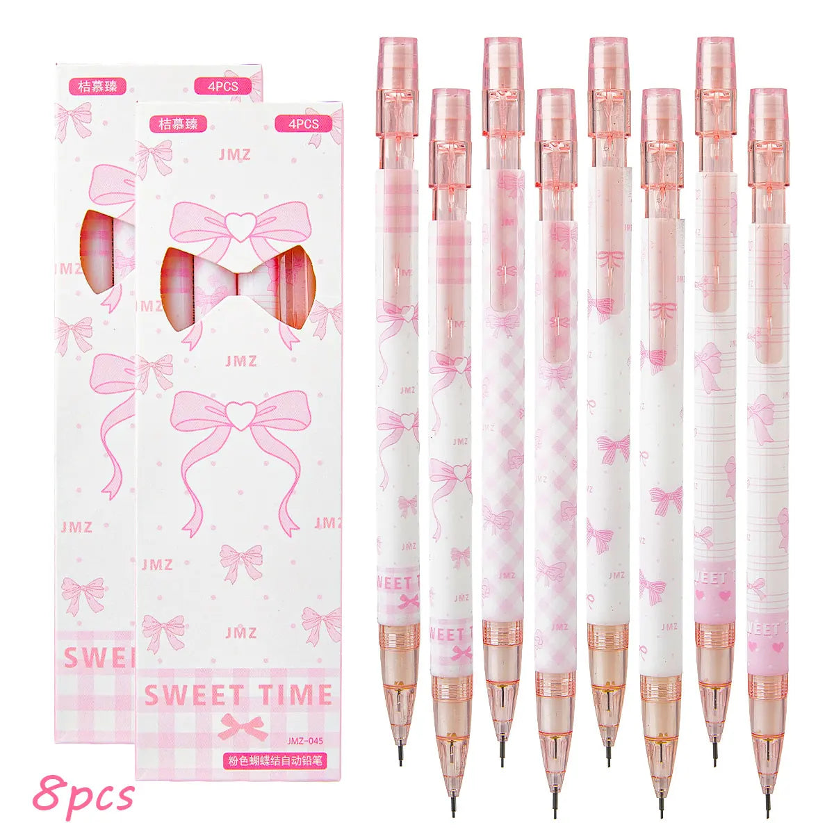 Pink Bow Mechanical Pencil Set
