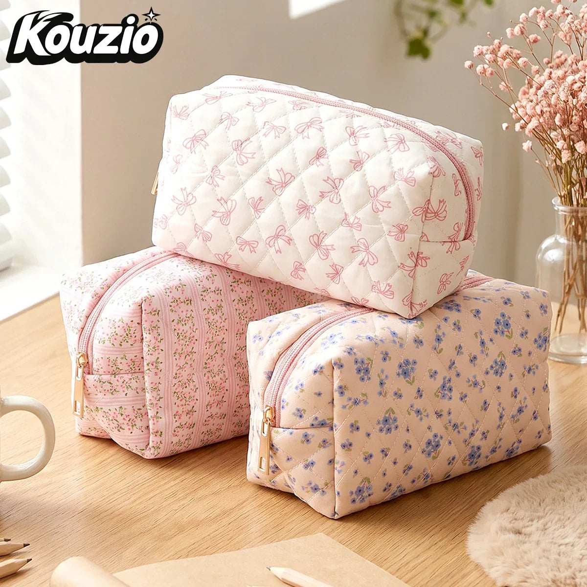 Floral Bow Toiletry Organizer