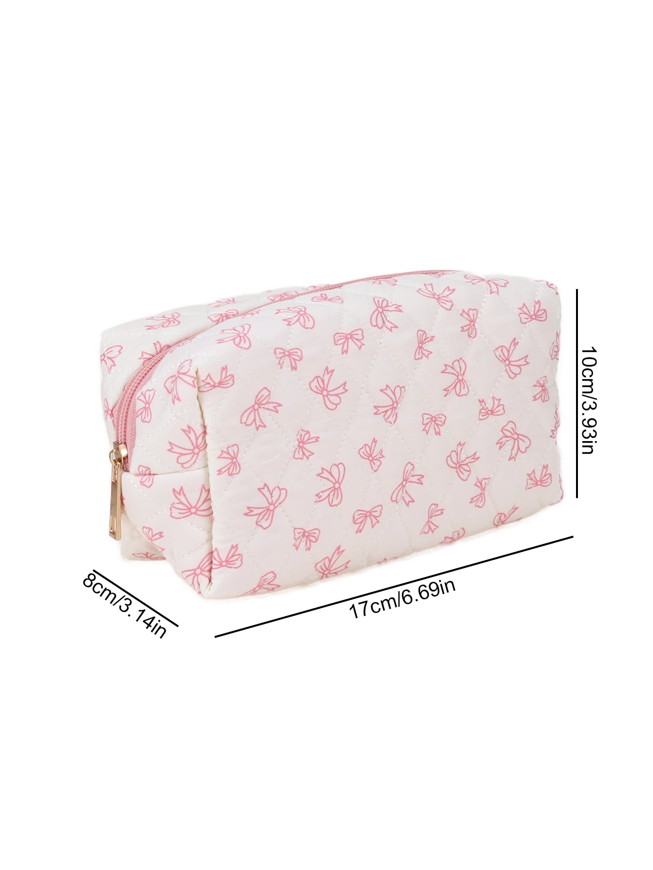 Coquette Quilted Cosmetic Bag